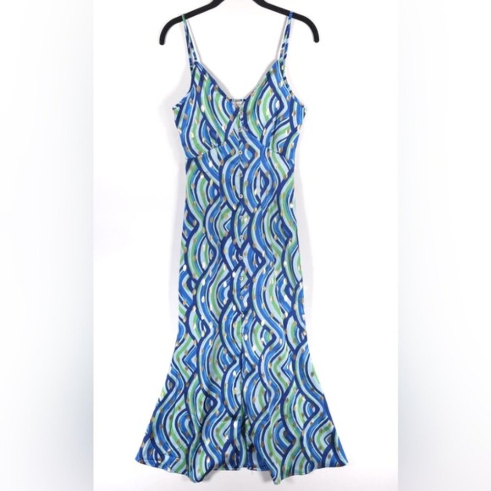 NWOT NEVER FULLY DRESSED Strappy Lindos Dress Buttoned up Size 2